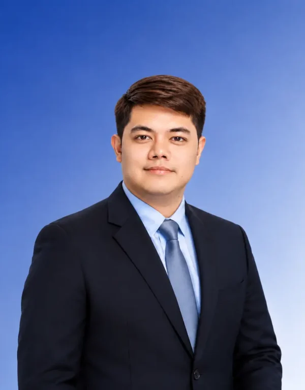 Professional Blue Gradient Headshot